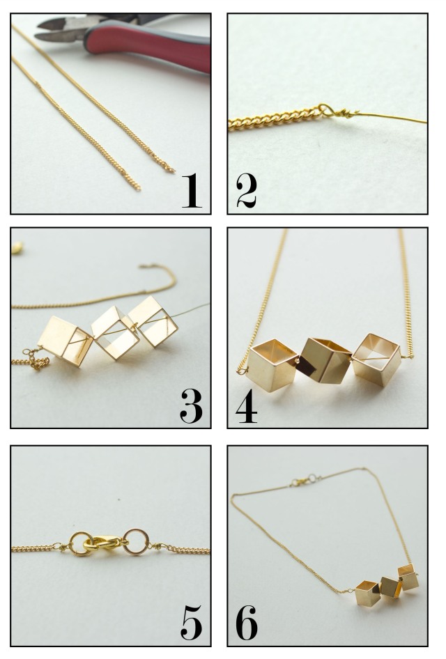 DIY| Cube Necklace Steps